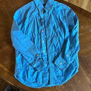 Ralph Lauren Boys Blue Button Down Dress Shirt